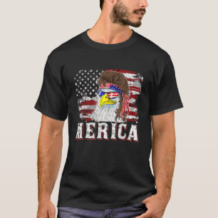 Eagle Mullet Us Flag  For Men Women Kid For 4th Of T-Shirt