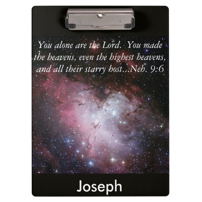 Eagle Nebula Bible Verse Personalised Clipboard (Front)