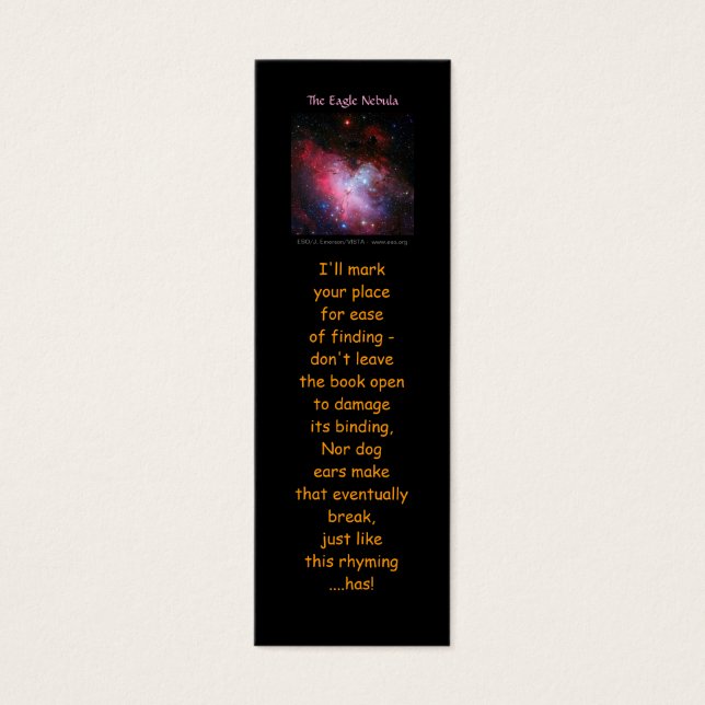 Eagle Nebula, Messier 16, NGC 6611 - bookmarks (Front)