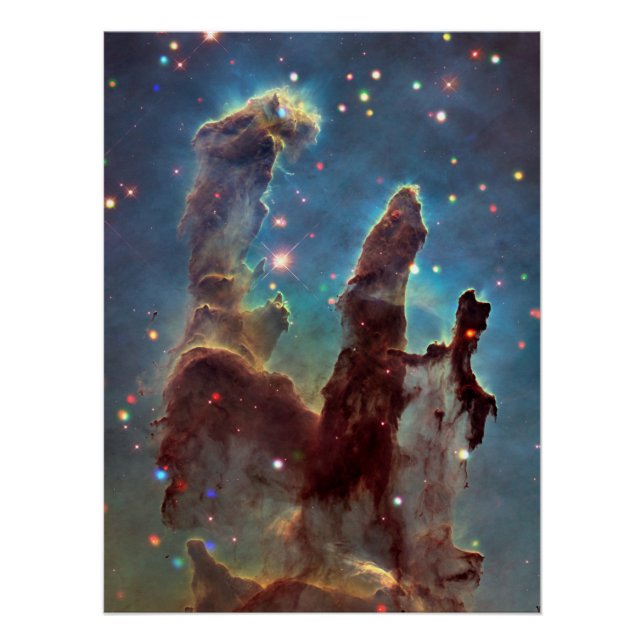 Eagle Nebula 'Pillars of Creation' - NGC 6611 Poster (Front)