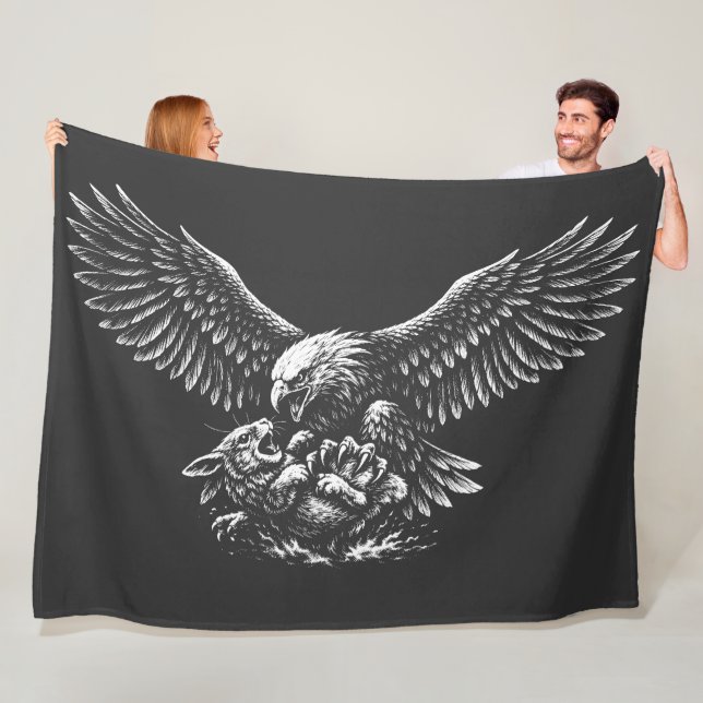 Eagle of Ashes by BurnsInHell Fleece Blanket (In Situ)
