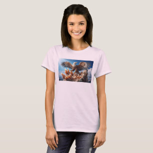 Eagle on Crystal Rock Fantasy Nature Raptor T-Shirt