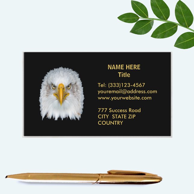 Eagle on Golden and Black Lawyer Business Card (Creator Uploaded)