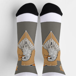 Eagle on socks. Photo logo design. Socks