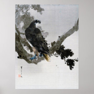 Eagle on the Pine Tree Branch, Watanabe Seitei Poster