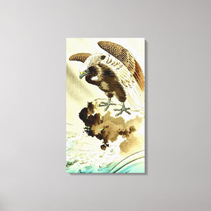Eagle over Waves Tsuchiya Koitsu 1930s  Canvas Print
