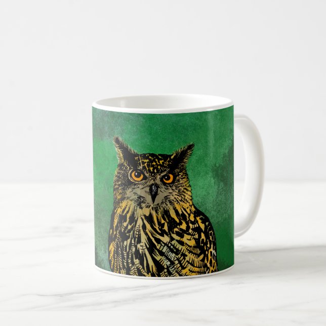 Eagle owl  coffee mug (Front Right)