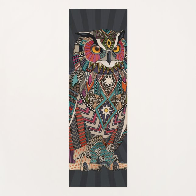 eagle owl dark yoga mat (Front)