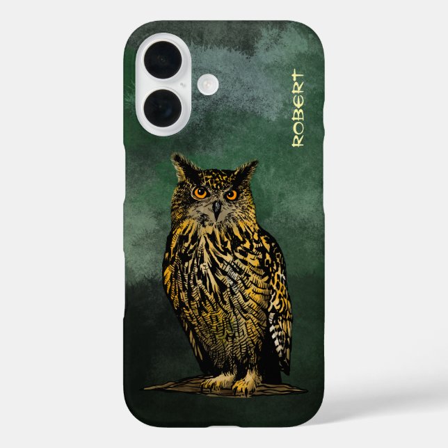 Eagle owl in the twilight forest Case-Mate iPhone case (Back)