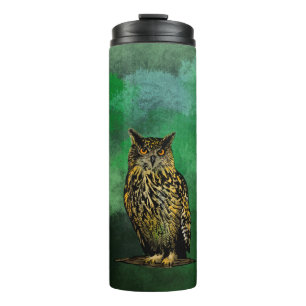 Eagle owl thermal tumbler