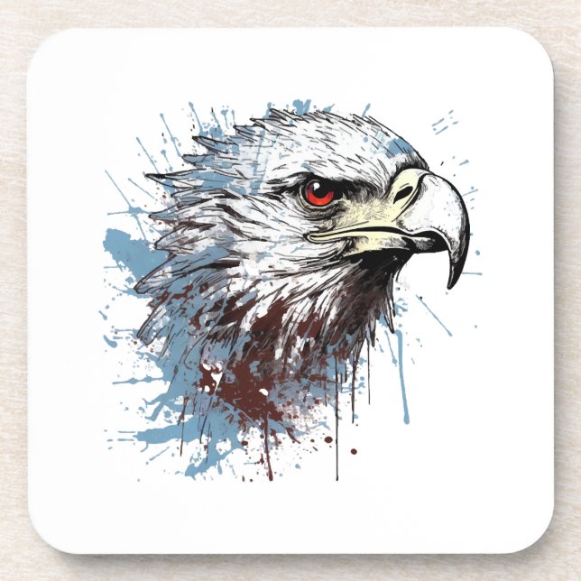 Eagle painting  coaster (Front)