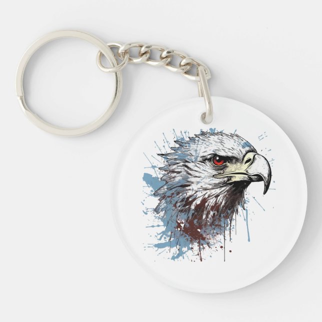 Eagle painting  key ring (Front)