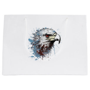 Eagle painting large gift bag