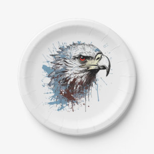 Eagle painting paper plate