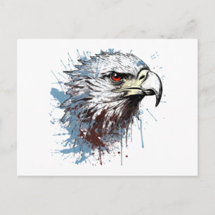 Eagle painting  postcard