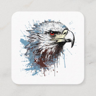 Eagle painting square business card