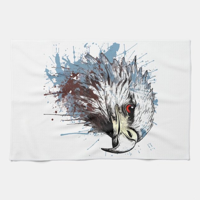 Eagle painting  tea towel (Horizontal)