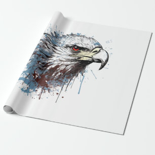 Eagle painting  wrapping paper