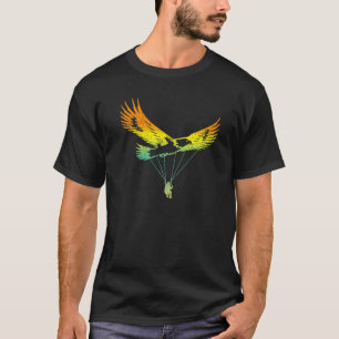 Eagle Paraglider Retro Design T-Shirt