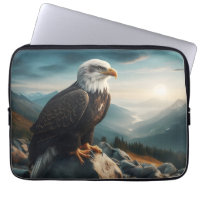 Eagle Perched on Rocky Terrain