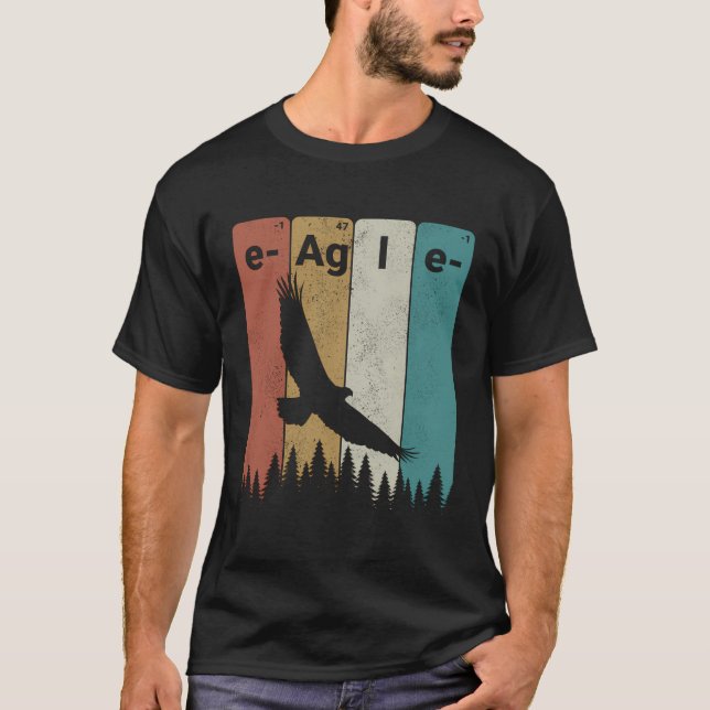 Eagle Periodic Table Elements Bird Birdwatcher Bir T-Shirt (Front)
