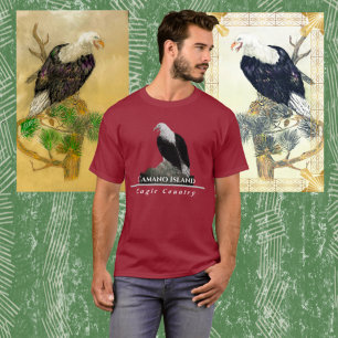 Eagle, Personalise City Text  T-Shirt