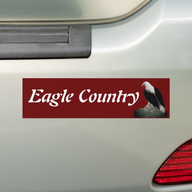 Eagle, Personalise Text Bumper Sticker (On Car)