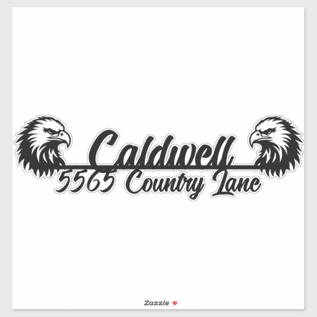 Eagle Personalised Mailbox Address Sticker (Sheet)