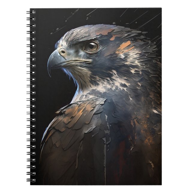 Eagle Portrait Animal Nature Wildlife Painting Art Notebook (Front)