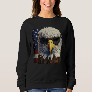 Eagle Proud Patriotic American US Flag 4th Of July Sweatshirt
