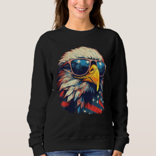 Eagle Proud Patriotic American US Flag 4th Of July Sweatshirt
