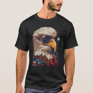 Eagle Proud Patriotic American US Flag 4th Of July T-Shirt