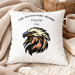 Eagle Retirement Gift Masculine Adventure Cushion