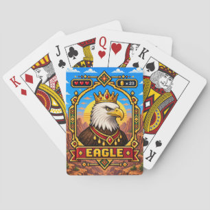 Eagle Retro 8-Bit Pixel Art Playing Cards