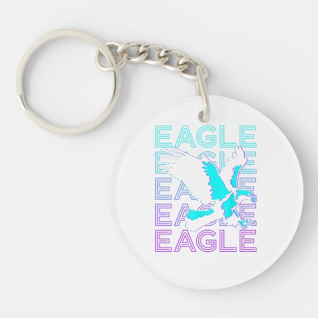 Eagle Retro  Key Ring (Front)