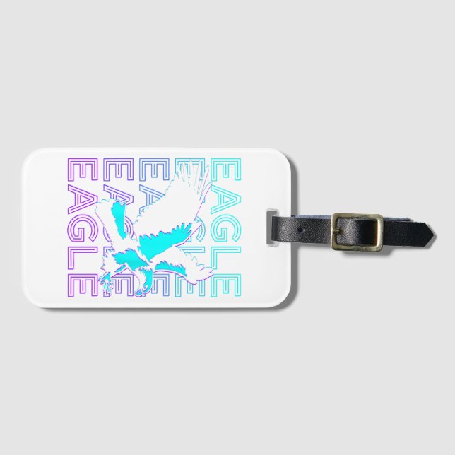 Eagle Retro  Luggage Tag (Front Horizontal)