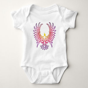 eagle rising, sunglow baby bodysuit