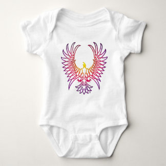 eagle rising, sunglow baby bodysuit