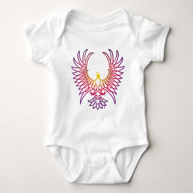 eagle rising, sunglow baby bodysuit (Front)