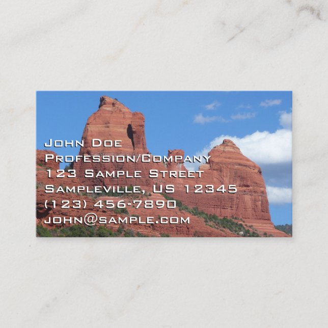 Eagle Rock I Sedona Arizona Travel Photography Business Card (Front)