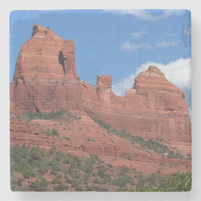 Eagle Rock I Sedona Arizona Travel Photography Stone Coaster (Front)
