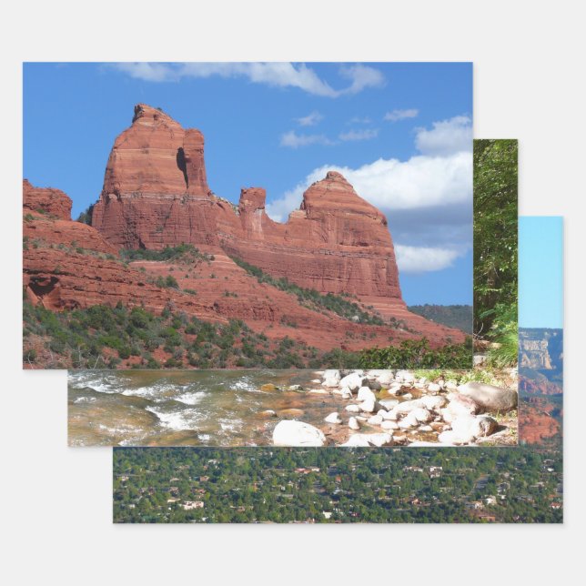 Eagle Rock I Sedona Arizona Travel Photography Wrapping Paper Sheet (Set)