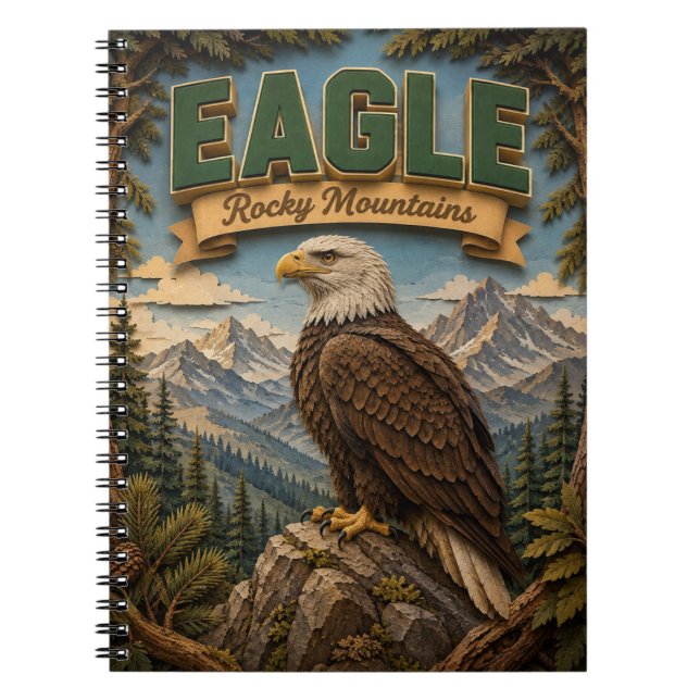 Eagle Rocky Mountains POPCUT Notebook (Front)