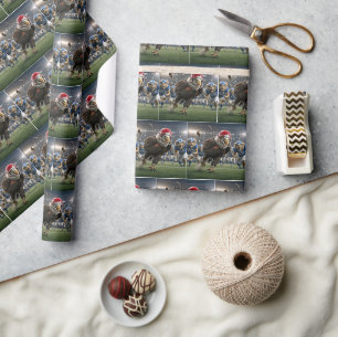 Eagle Running with a Football Wrapping Paper