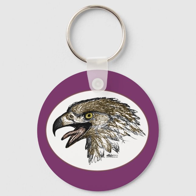 Eagle Screaming Key Ring (Front)