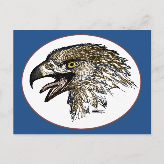 Eagle Screaming Postcard (Front)