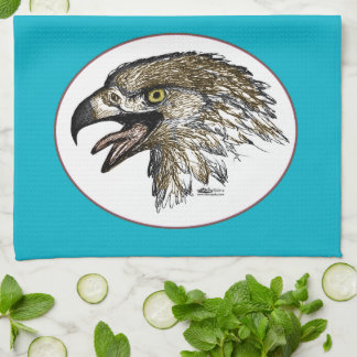 Eagle Screaming Tea Towel