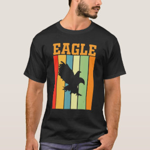Eagle Shadow Silhouette In Retro Colours T-Shirt