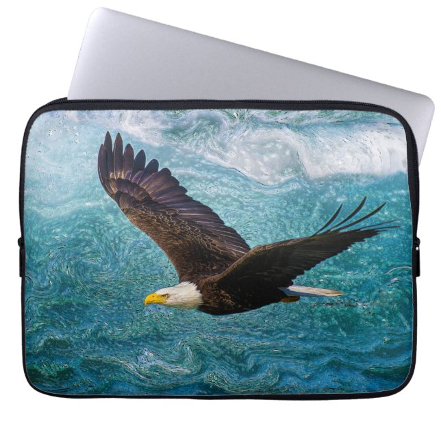 Eagle Soaring Above the Storm Laptop Sleeve (Front)