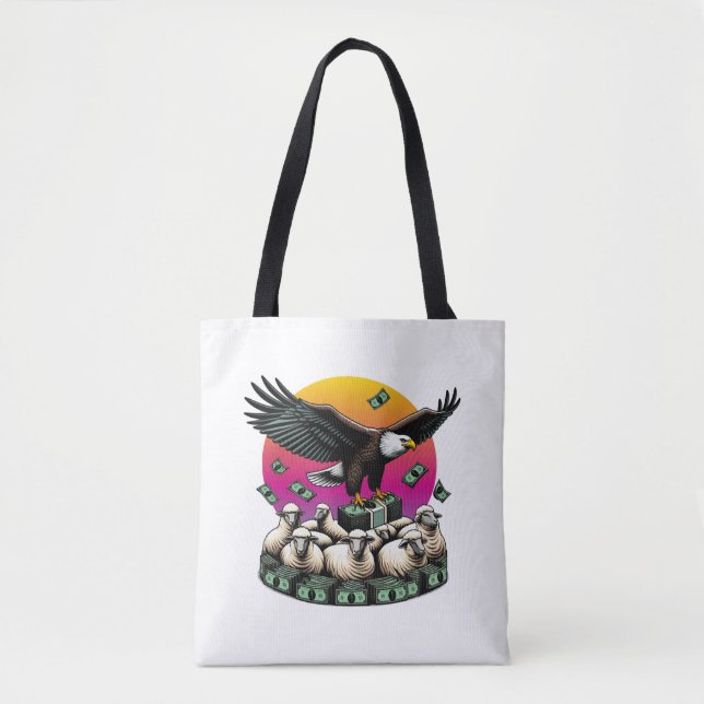 Eagle Soaring with Cash Tote Bag (Front)